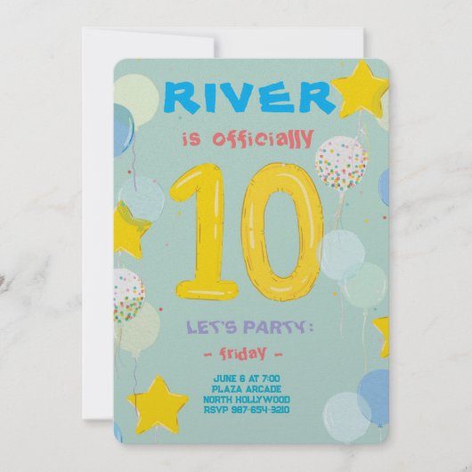 Dubbele cijfers viering feest kaart (Voorkant)