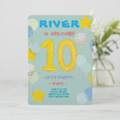 Dubbele cijfers viering feest kaart (Staand voorkant)