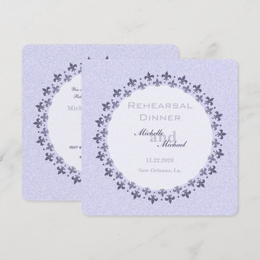 Dubbele cirkel van Fleur de Lis Kaart (Voorkant / Achterkant)