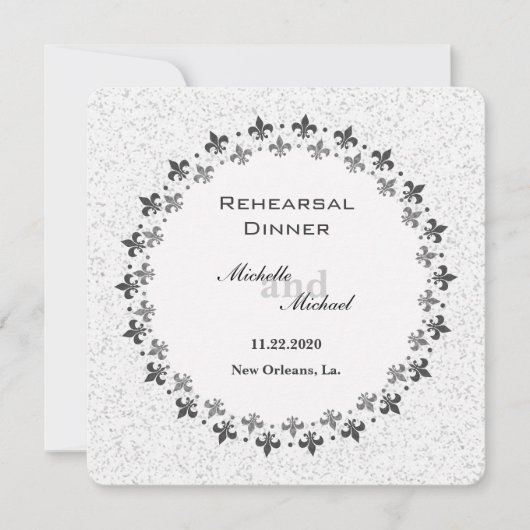 Dubbele cirkel van Fleur de Lis Kaart (Voorkant)