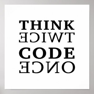 Dubbele code één keer overwegen poster