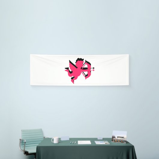 Dubbele Cupid Valentijnsdag 2.5x8 Vinyl Spandoek (Beurs)