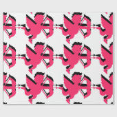 Dubbele Cupid-Valentijnsdag Cadeaupapier (Vlak)