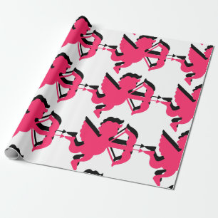 Dubbele Cupid-Valentijnsdag Cadeaupapier