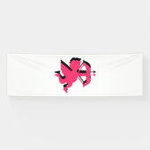 Dubbele Cupido Valentijnsdag 2.5x8 Vinyl Spandoek (Horizontaal)
