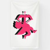 Dubbele Cupido Valentijnsdag 3x5 Vinyl Spandoek (Verticaal)