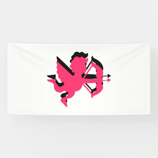 Dubbele Cupido Valentijnsdag 4x8 Vinyl Spandoek (Horizontaal)