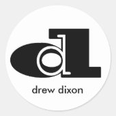 Dubbele D Sticker Wit (Voorkant)