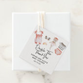 Dubbele dank voor Twin Girls Clothes Favor Bedankjes Labels (In situ)