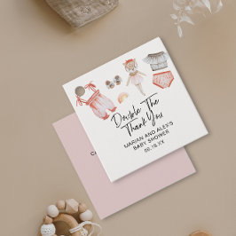 Dubbele dank voor Twin Girls Clothes Favor Bedankjes Labels