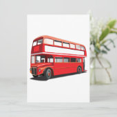 Dubbele Decker Bus Kaart (Staand voorkant)