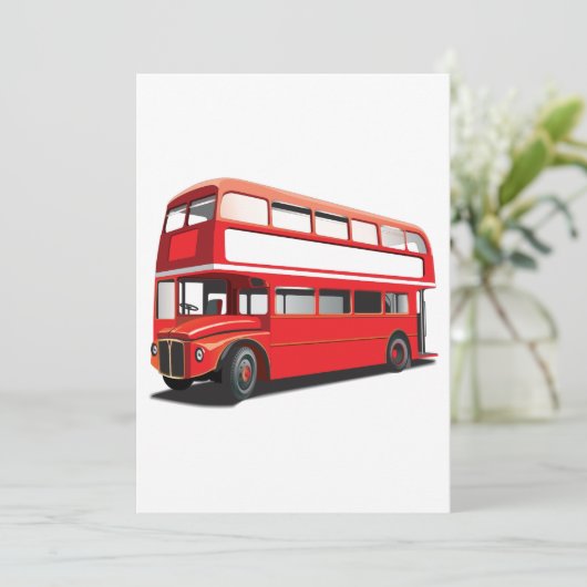 Dubbele Decker Bus Kaart (Staand voorkant)