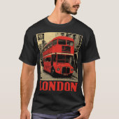 Dubbele Decker Bus naar Londen | Retro Engeland T-shirt (Voorkant)