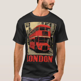 Dubbele Decker Bus naar Londen | Retro Engeland T-shirt