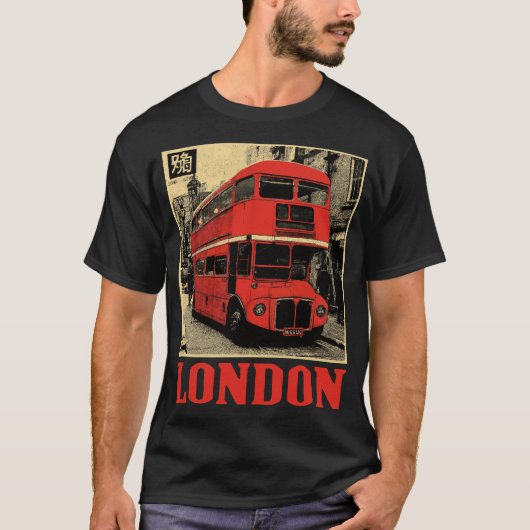 Dubbele Decker Bus naar Londen | Retro Engeland T-shirt (Voorkant)