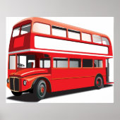 Dubbele Decker Bus Poster (Voorkant)