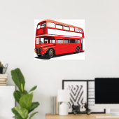Dubbele Decker Bus Poster (Thuiskantoor)