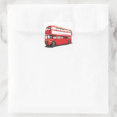 Dubbele Decker Bus Vierkante Sticker (Tas)