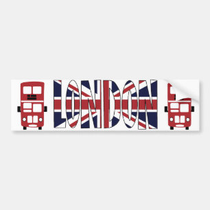 Dubbele deckerbus LONDON-bumper sticker