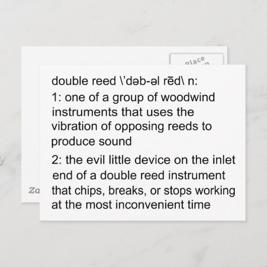 Dubbele definitie briefkaart (Voorkant / Achterkant)