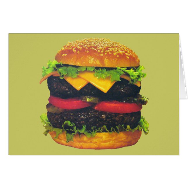 Dubbele Deluxe Hamburger met kaas (Voorkant Horizontaal)