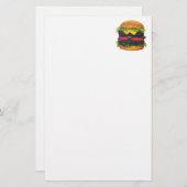 Dubbele Deluxe Hamburger met kaas Briefpapier (Voorkant / Achterkant)