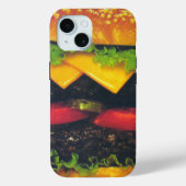 Dubbele Deluxe Hamburger met kaas Case-Mate iPhone Case (Achterkant)