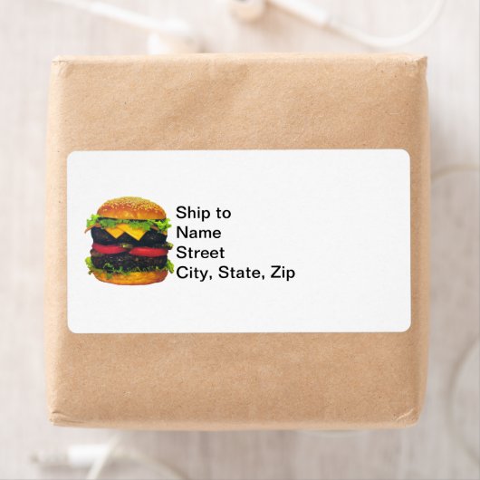 Dubbele Deluxe Hamburger met kaas Etiket (Insitu)