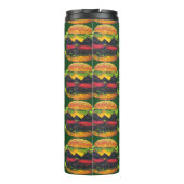 Dubbele Deluxe Hamburger met Kaas Patroon Thermosbeker (Achterkant)