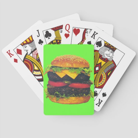 Dubbele Deluxe Hamburger met kaas Pokerkaarten (Achterkant)