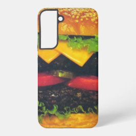 Dubbele Deluxe Hamburger met kaas Samsung Galaxy Hoesje