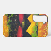 Dubbele Deluxe Hamburger met kaas Samsung Galaxy Hoesje (Achterkant horizontaal)