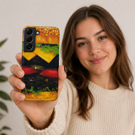 Dubbele Deluxe Hamburger met Kaas Samsung Galaxy Hoesje