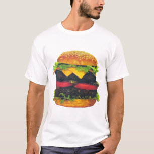 Dubbele Deluxe Hamburger met kaas T-shirt