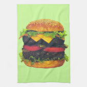 Dubbele Deluxe Hamburger met kaas Theedoek (Verticaal)