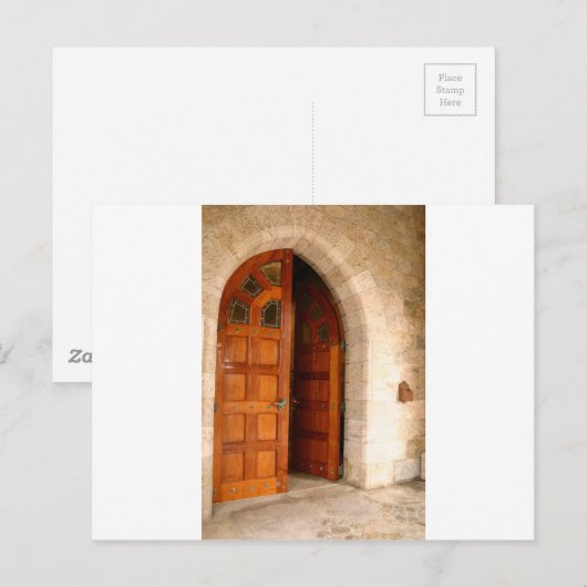 Dubbele deur briefkaart (Voorkant / Achterkant)