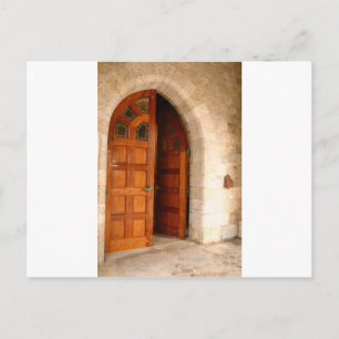 Dubbele deur briefkaart