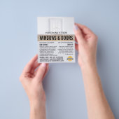 Dubbele deuren, raam- en deurfitter flyer (Hand)