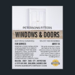 Dubbele deuren, raam- en deurfitter flyer<br><div class="desc">Dubbele deuren,  Venster & Deuren Fitter Company Adverteren Flyer door de opslag van het Visitekaartje.</div>
