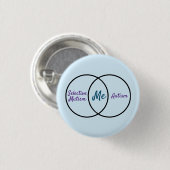 Dubbele diagnostieknop Venn-diagram Ronde Button 3,2 Cm (Voorkant /achterkant)