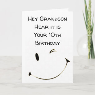 DUBBELE DIGIT *10th BIRTHDAY GRANDSON** Card Kaart