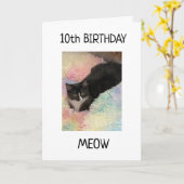 *DUBBELE DIGITS* HAPPY *10e BIRTHDAY* Kaart (Gele Bloem)