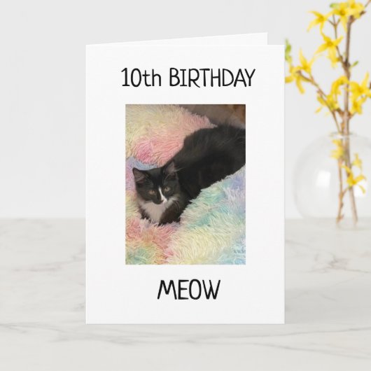 *DUBBELE DIGITS* HAPPY *10e BIRTHDAY* Kaart (Gele Bloem)