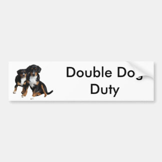 Dubbele Dog Duty Bumpersticker
