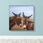 Dubbele Donkey Canvas Afdruk (Insitu (Houten vloer))