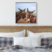 Dubbele Donkey Canvas Afdruk (Insitu (Slaapkamer))