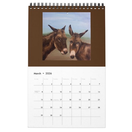 Dubbele Donkey Kalender (Mar 2026)