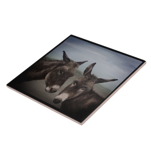 Dubbele Donkey Tegeltje (Zijkant)