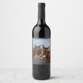 Dubbele Donkey Wijn Etiket (Voorkant)