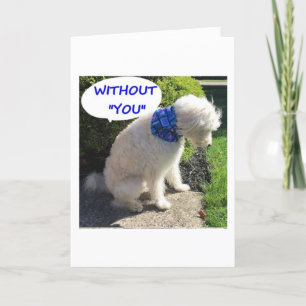 DUBBELE DOODLE "ZONDER JOU BEN IK BLAUW!" FEESTDAGEN KAART